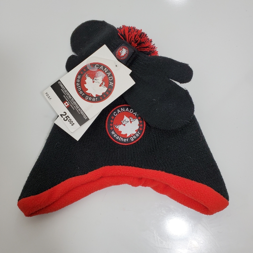 Canada Weather Gear Baby Hat & Mittens